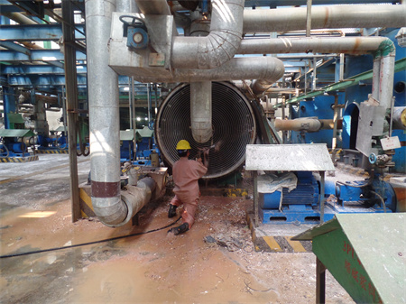 螺旋板式換熱器清洗中